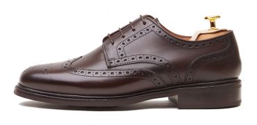Sapatas norueguesas do derby do conhaque para homens, sapatas marrons dos bluchers dos homens