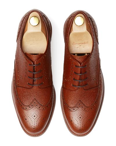Sapatas norueguesas do derby do conhaque para homens, sapatas marrons dos bluchers dos homens