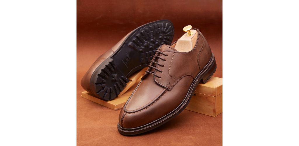 Sapatas norueguesas do derby do conhaque para homens, sapatas marrons dos bluchers dos homens