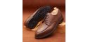 Sapatas norueguesas do derby do conhaque para homens, sapatas marrons dos bluchers dos homens
