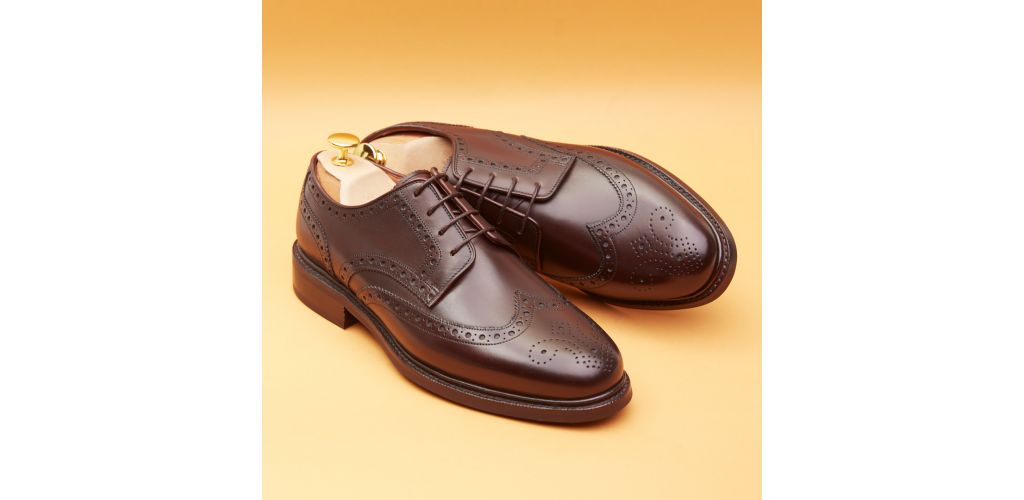 Sapatas norueguesas do derby do conhaque para homens, sapatas marrons dos bluchers dos homens