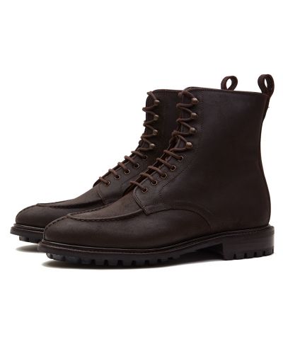Botas Brown Balmoral, botas Derby para homens, botas mens com atacadores