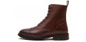 Carregadores de Brown derby corte pá, botas cordas com ganchos, homens botas marrons, botas Balmoral